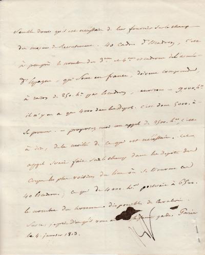 NAPOLEON 1er - Lettre signée sur la réorganisation de la grande armée suite à la campagne de Russie 2