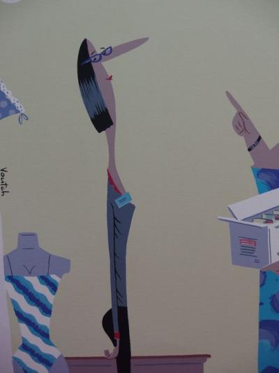 Voutch (Olivier Vouktchevitch dit) : Maillot de bain brésilien taille 38 -Lithographie signée 2