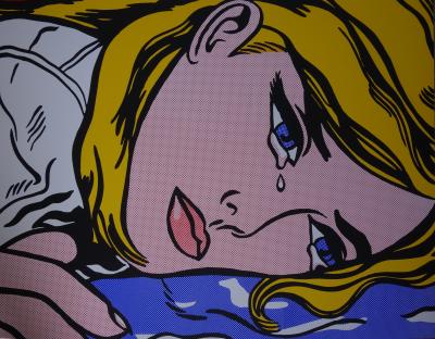 Roy Lichtenstein (d’après) : Sad Girl  - Sérigraphie 2