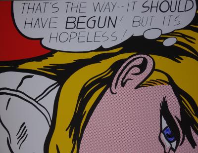 Roy Lichtenstein (d’après) : Sad Girl  - Sérigraphie 2