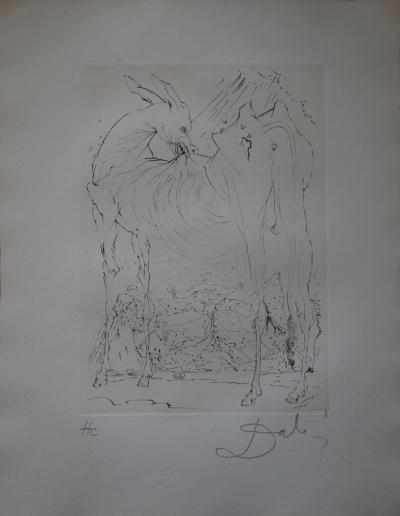 Salvador DALI: L’ane enragé - Gravure originale signée 2