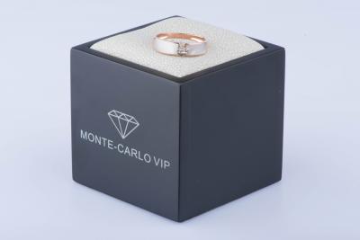 Bague en or rose 18 carat 1 diamant env. 0,01 ct entouré de nacre 2