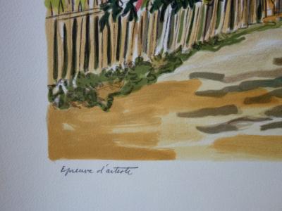 Yves BRAYER : Village rustique en Russie, Lithographie originale signée 2