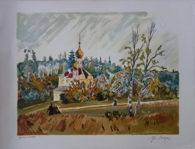 Yves BRAYER : L’automne doré russe, Lithographie originale signée 2