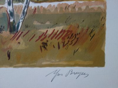 Yves BRAYER : L’automne doré russe, Lithographie originale signée 2