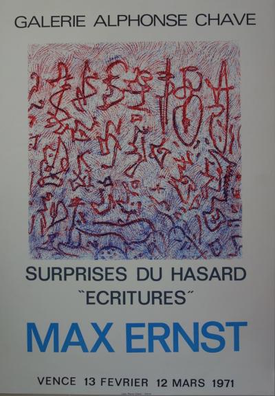 Max ERNST : Surprises du Hasard, Ecritures - Lithographie originale 1971 2