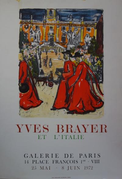 Yves BRAYER : L’Italie , 1972- Lithographie originale 2