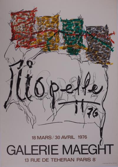 Jean-Paul RIOPELLE : Composition moderne - Lithographie originale - Maeght 1976 2