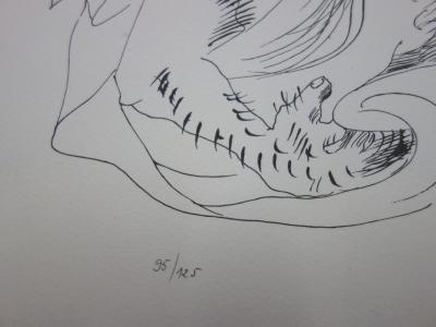 André MASSON - Combat avec Minotaure, Lithographie originale signée 2