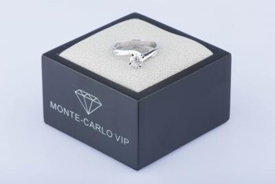 Bague solitaire en or blanc 18 ct 1 diamant env. 0,53 ct 2