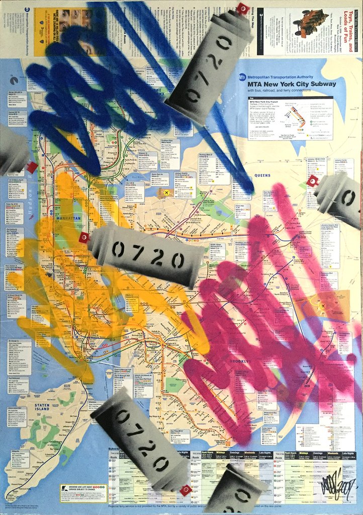 SEEN, NYC map, 2007 - Street Art - Plazzart