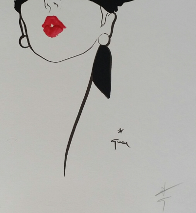 René Gruau  - Rouge baiser - Lithographie signée et  justifiée au crayon 2