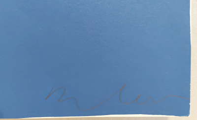 Jean-Charles BLAIS  - Profil bleu, 1992 - Sérigraphie originale signée au crayon 2