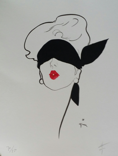 René GRUAU - Rouge baiser - Lithographie signée et  justifiée au crayon 2