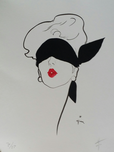 René Gruau  - Rouge baiser - Lithographie signée et  justifiée au crayon 2
