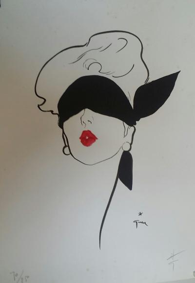René Gruau  - Rouge baiser - Lithographie signée et  justifiée au crayon 2