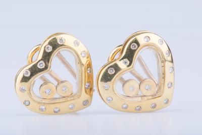 Boucles d’oreilles en or jaune 18 ct 32 diamants env. 0,32 ct 2