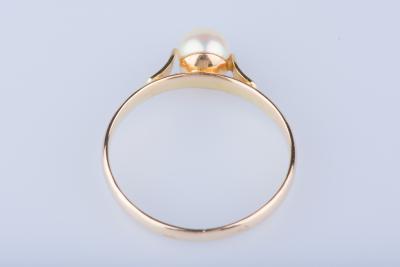 Bague en or jaune 18 ct 1 perle de culture 2