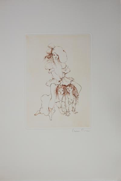 Leonor FINI : A saute-mouton - Gravure originale signée, Comtesse de Ségur 2