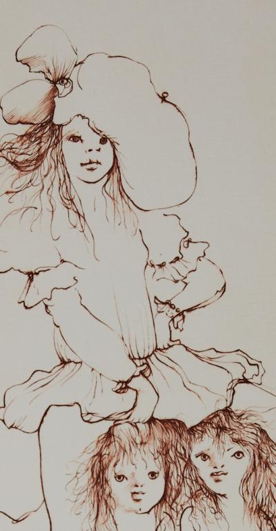 Leonor FINI : A saute-mouton - Gravure originale signée, Comtesse de Ségur 2