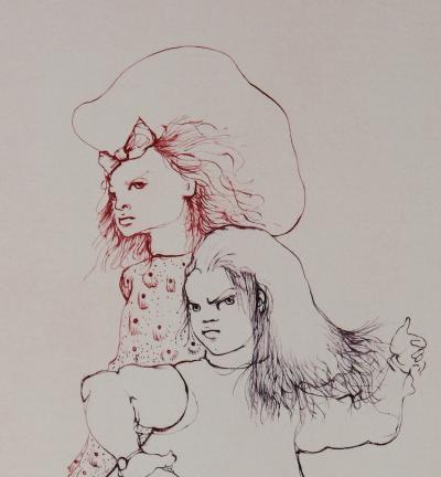 Leonor FINI : Fillette contrariée - Gravure originale signée, Comtesse de Ségur 2