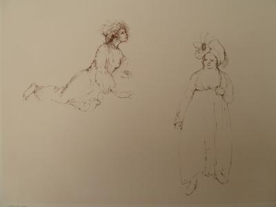 Leonor FINI - Les amies mutines - Gravure originale signée 2