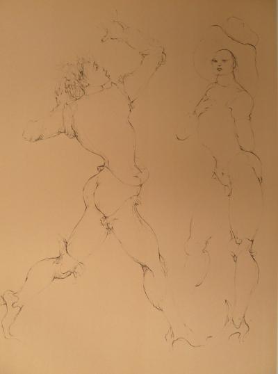 Leonor FINI - Femme et son amant - Gravure originale signée 2