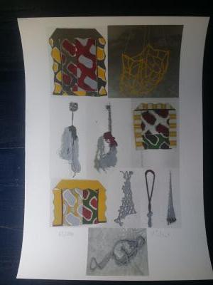 Claude Viallat - Technique mixte, 2010 - Épreuve signée au crayon 2