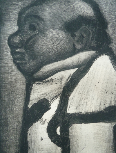 Georges ROUAULT - Homme de profil, Gravure originale 2