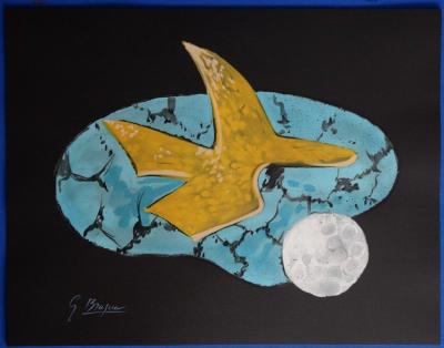 Georges BRAQUE (d’après) - Oiseau céleste - Lithographie signée 2