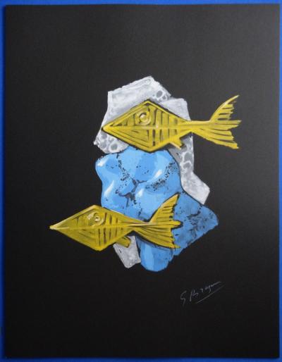 Georges BRAQUE - Le Dieu du fleuve - Lithographie signée 2