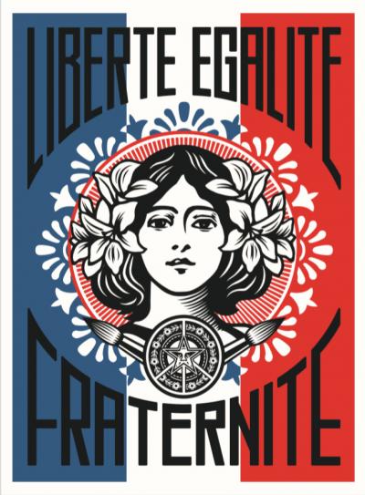 Shepard Fairey - Liberté, Egalité, Fraternité - Lithographie 2018 2