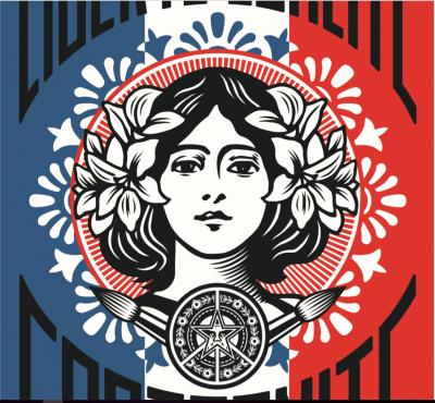 Shepard Fairey - Liberté, Egalité, Fraternité - Lithographie 2018 2