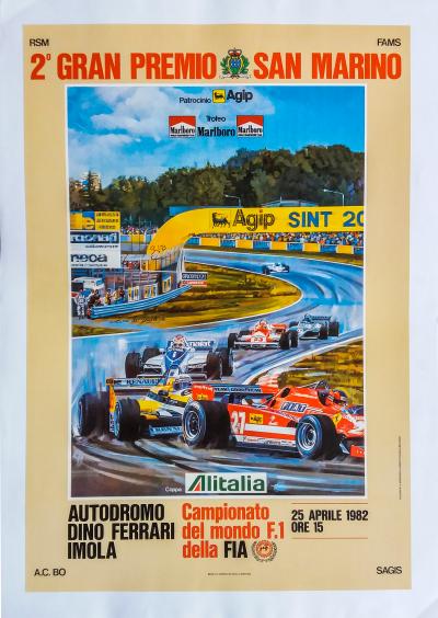 Vintage poster 2nd Grand Prix of San Marino 2