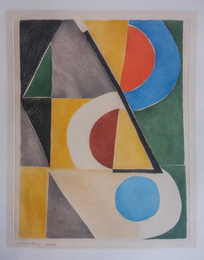 Sonia Delaunay - Composition Géométrique aux triangles 2