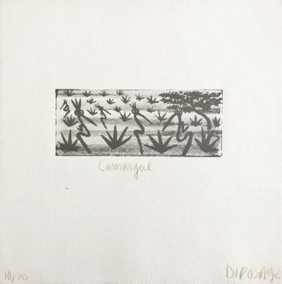 Hervé DI ROSA - Camargue, 1992 - Lithographie signée au crayon 2
