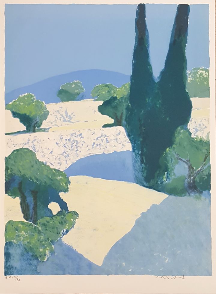 Lithographie Signée David Hockney 'California' - Numérotée à La Main - Avec COA