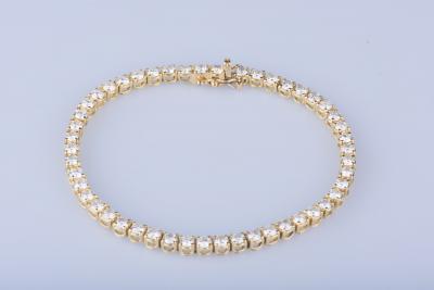 Bracelet rivière de diamants en or 18 ct 49 diamants 5 ct au total 2