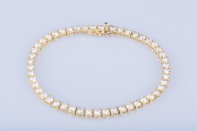 Bracelet rivière de diamants en or 18 ct 49 diamants 5 ct au total 2