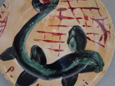 Pascal AMBROGIANI : La Salamandre - Assiette originale signée 2