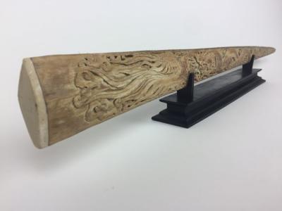 Rostre d’espadon sculpté avec motifs de Dragon et Phoenix – Xiphias Gladius – (Espèces non citées) 2