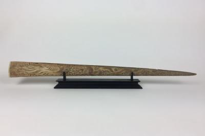 Rostre d’espadon sculpté avec motifs de Dragon et Phoenix – Xiphias Gladius – (Espèces non citées) 2