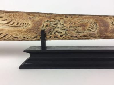 Rostre d’espadon sculpté avec motifs de Dragon et Phoenix – Xiphias Gladius – (Espèces non citées) 2