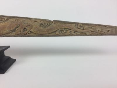 Rostre d’espadon sculpté avec motifs de Dragon et Phoenix – Xiphias Gladius – (Espèces non citées) 2