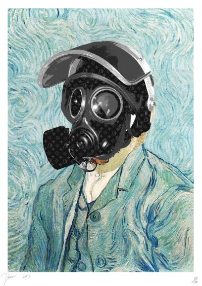 Death NYC - Van Gogh Mask - Sérigraphie originale signée et numérotée 2