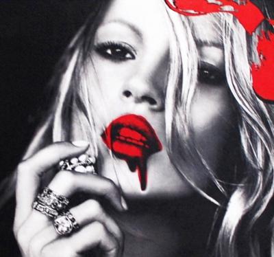 Death NYC -  Kate Moss Drip Red  - Sérigraphie originale numérotée et signée - (Édition limitée à 100 épreuves) 2