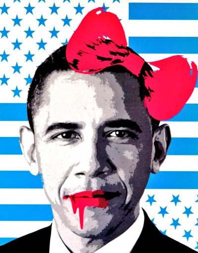 Death NYC - Obama Blue, 2015 - Sérigraphie signée au crayon 2