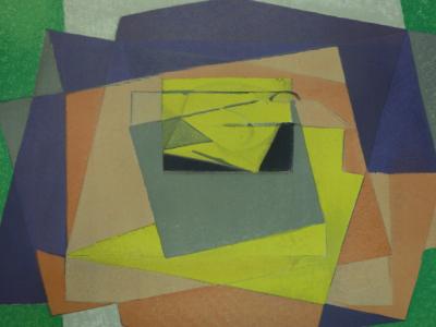 Jacques VILLON : Composition cubiste abstraite, 1961 - Affiche lithographique 2