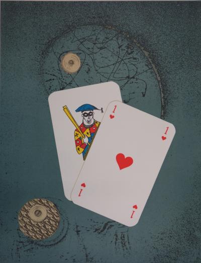 Max ERNST : Le Surréalisme (Poker, les cartes), 1964 - Lithographie originale 2