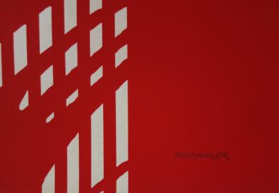 Gérard FROMANGER : Drapeau Etats-Unis Soviétiques - Sérigraphie originale Signée, 1970 2
